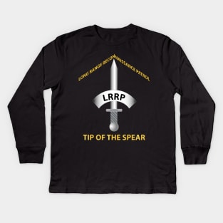 Badge - LRRP - Tip of the Spear Kids Long Sleeve T-Shirt